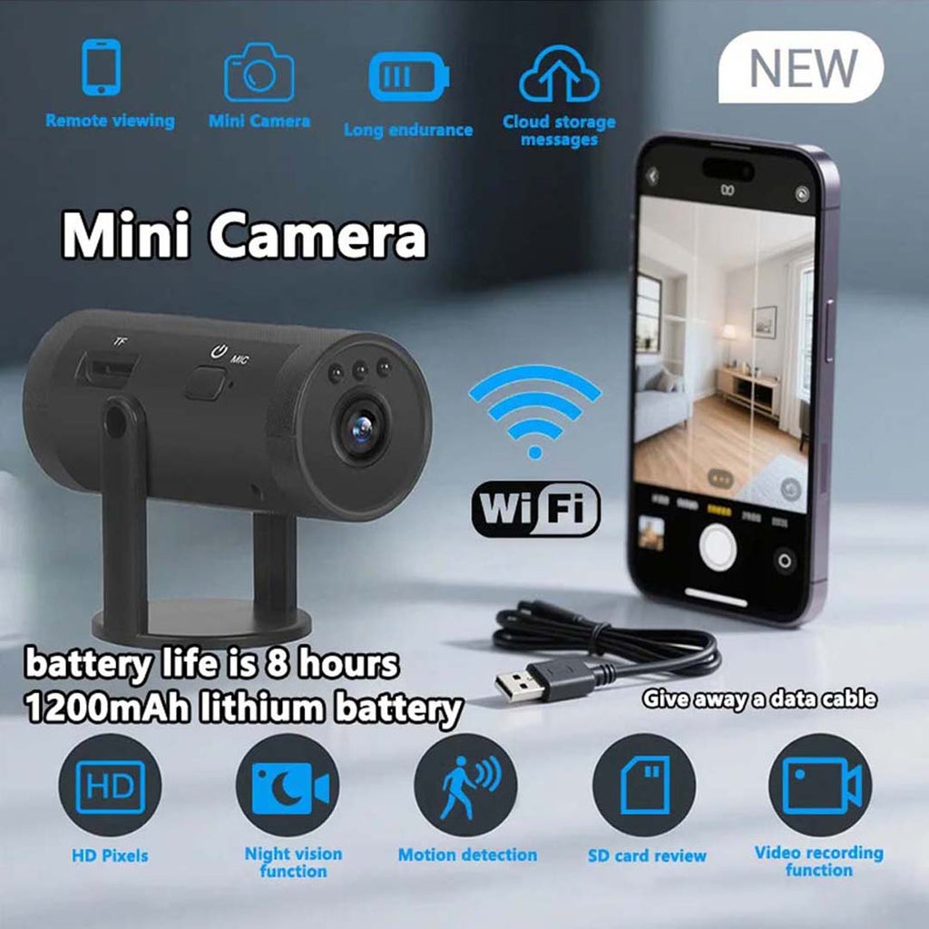 1080p Mini WiFi Camera – Portable Smart Surveillance