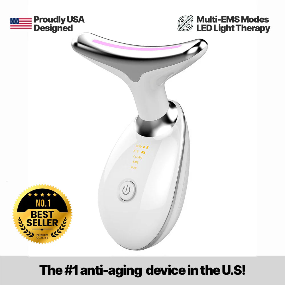 LED Neck Face Beauty Device Facial Massager